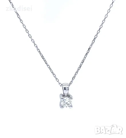 Златнo колие с диаманти 0,18Ct. чистота:SI 50см. модел:42879-6
