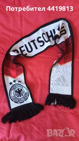 Футболно шалче ADIDAS - Германия (Deutschland DFB), старото класическо лого на Adidas, фенски шал, снимка 7 - Фен артикули - 55963509
