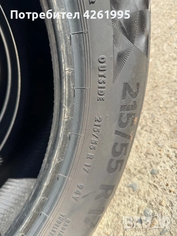 Летни гуми 215/55 R17 CONTINENTAL , снимка 3 - Гуми и джанти - 53658757