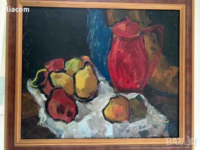 ЕВГЕНИ ЦАНОВ масло/платно натюрморт, снимка 3 - Картини - 33951024