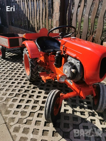 Мини трактор Hako 1963 г. – двигател JLO L252L, работещ, с ремарке и документи