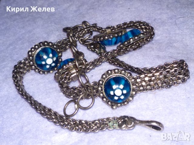 СТАРО РЕТРО ГОТИК АРТ КОЛИЕ ЧОКЪР посребрена благородна стомана с ВЕНЕЦИАНСКО СТЪКЛО МУРАНО 74091, снимка 15 - Антикварни и старинни предмети - 41751665