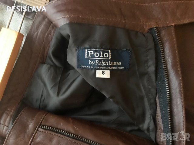 POLO RALPH LAUREN кожени дамски панталони XS/S, снимка 8 - Панталони - 34476532