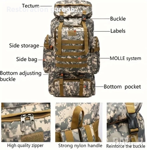 Тактическа раница, снимка 3 - Екипировка - 52011320