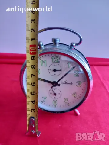 ATLANTA Настолен Механичен Часовник , Будилник АТЛАНТА, снимка 6 - Антикварни и старинни предмети - 48527633