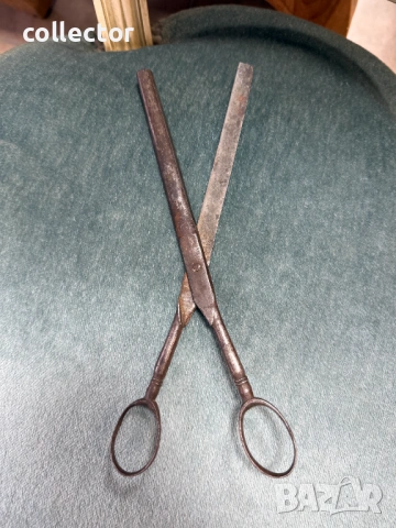Стара кована ножица / абаджийска. №7828, снимка 5 - Други ценни предмети - 53071657