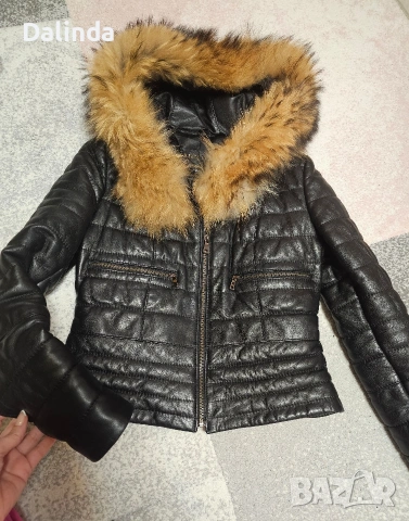 Елегантно яке от естествена кожа , снимка 2 - Якета - 53502362