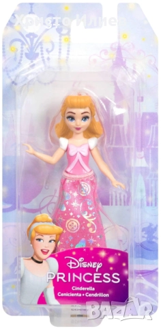 Мини кукла Пепеляшка в розов тоалет Disney Princess Cinderella, 9 cm, снимка 4 - Кукли - 52680193