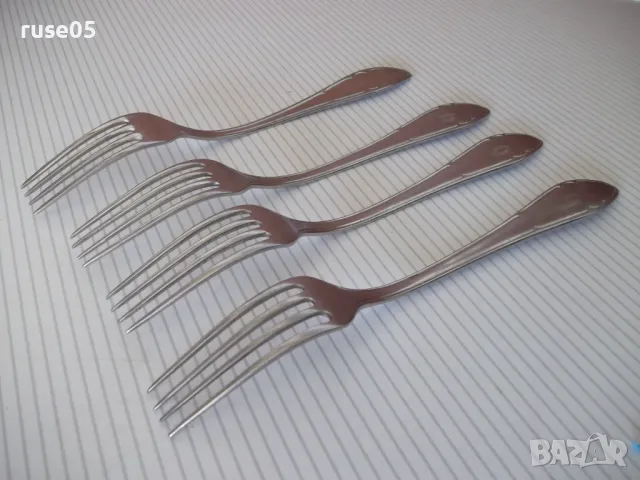 Лот от 4 бр. вилици от "Завод - П.Денев-Габрово", снимка 4 - Прибори за хранене, готвене и сервиране - 50367192