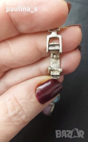 Два различни броя / Масивна сребърна гривна проба 925 с три цвята седеф, снимка 10 - Гривни - 34976360