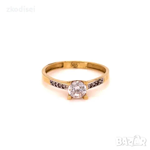 Златен дамски пръстен 1,55гр. 14кр.проба:585 размер:53 модел:29960-6