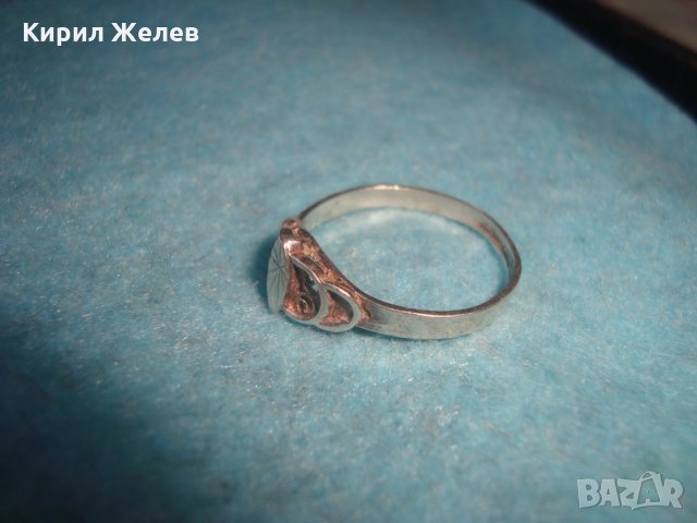 СРЕБЪРЕН АРТ НУВО ОРНАМЕНТИРАН ПРЪСТЕН СРЕБРО 925 АНГЛИЯ РЪЧНА ИЗРАБОТКА УНИКАТ 25839, снимка 10 - Пръстени - 35826830