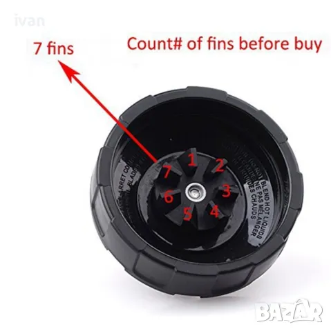 Нож за нито блендер Ninja BN800, BN495, BN750, BL450, BL480, BL490, BL642, BL682, NN100


, снимка 5 - Блендери - 49891045