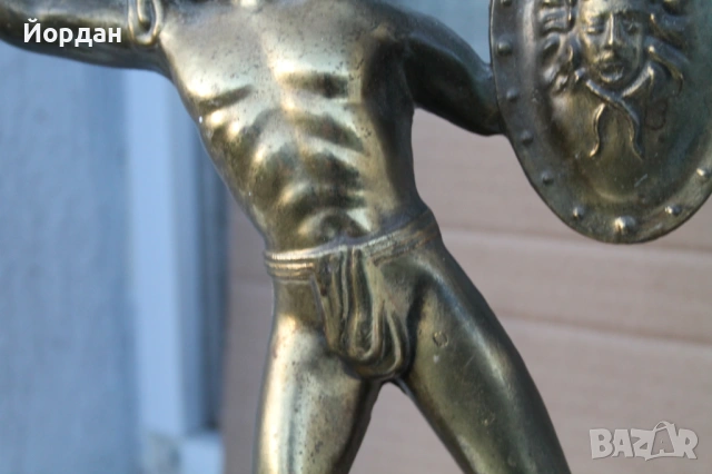 Бронзова фигурка ''Римски войник '', снимка 4 - Колекции - 53711136