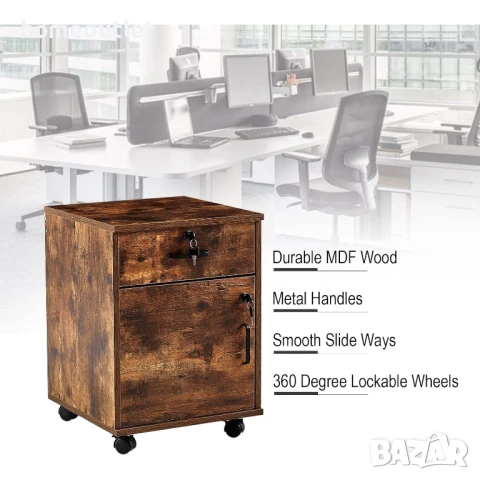 ПРОМОЦИЯ Шкаф със заключващ  механизъм в индустриален стил CLIPOP WFBS-ST-0164BR, снимка 6 - Шкафове - 51047799