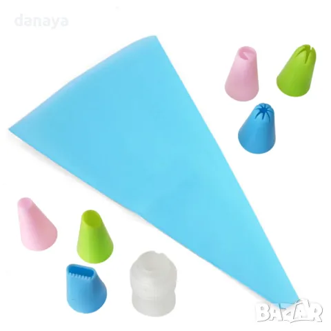 5744 Комплект сладкарски пош с накрайници и адаптор, 8 части