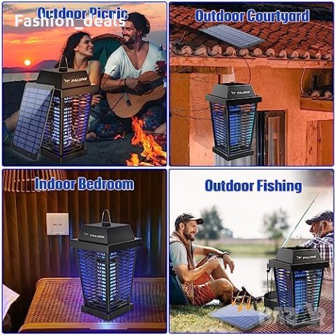 Нов соларен панел за вредители насекоми комари електрически унищожители Градина, снимка 3 - Други стоки за дома - 41826386