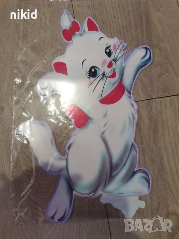 Коте Мари Marie самозалепващ стикер лепенка за стена и мебел