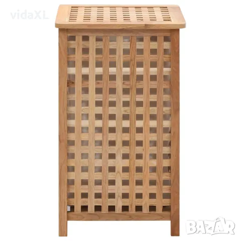 vidaXL Кош за пране 39x39x65 см масивно орехово дърво, снимка 2 - Сушилници - 56146465