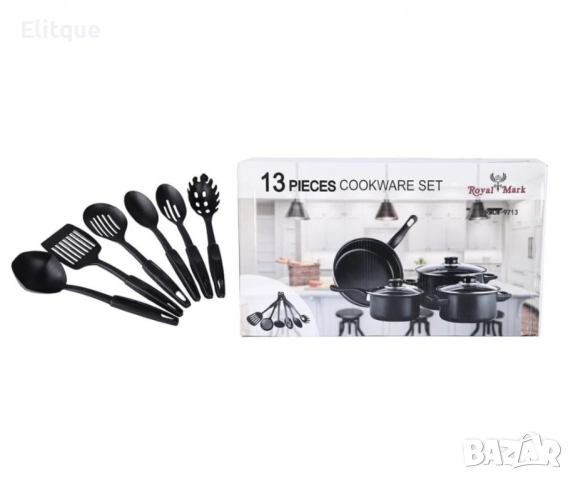 Комплект съдове за готвене от 13 части,незалепващо покритие,за използване , снимка 6 - Други - 52502268