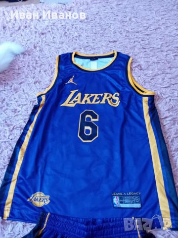 Чисто нов оригинален екип на Los Angelis Lakers - LeBron James, снимка 10 - Баскетбол - 50661610