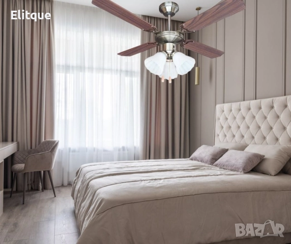 Вентилатор 42'' Muhler, таванен, осветление, снимка 4 - Други стоки за дома - 52853553