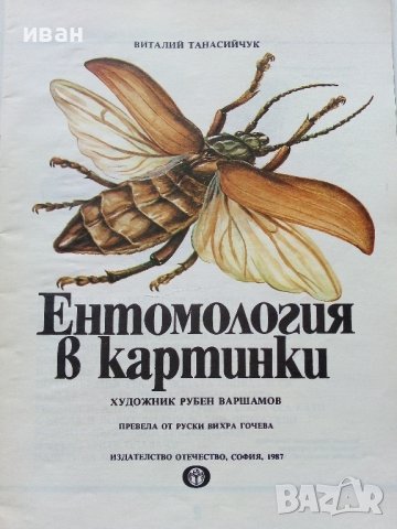 Ентомология в картинки - В.Танасийчук - 1987г. , снимка 2 - Детски книжки - 38938271