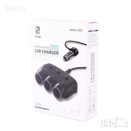 Разклонител За Запалка с 3 Гнезда YOURZ YZ-CS02, 2 x USB Изхода, 12-24V, 3100mA, снимка 4 - Аксесоари и консумативи - 40046737