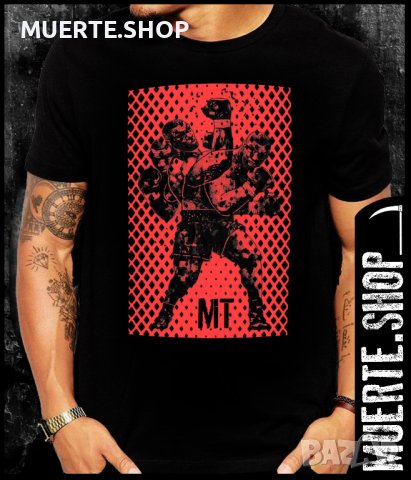 Черна тениска с щампа MIKE TYSON MOVES