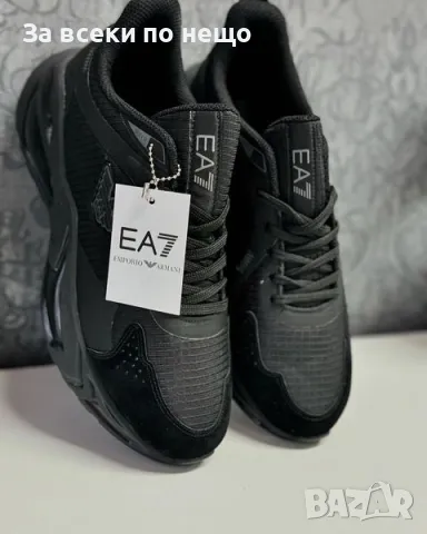 Мъжки черни маратонки Emporio Armani, снимка 2 - Маратонки - 47711535