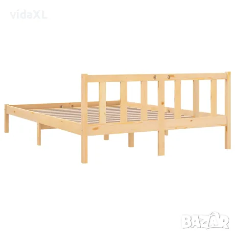 vidaXL Рамка за легло, бор масив, 160х200 см, снимка 5 - Спални и легла - 56147803