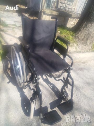 Сгъваема инвалидна рингова количка със степенки Марка: Eclip Ширина на седалката 46см Дълбочина 45см, снимка 10 - Инвалидни колички - 53825159