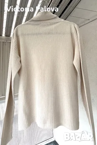 Копринена блуза/ поло светъл беж, снимка 9 - Блузи с дълъг ръкав и пуловери - 49327676