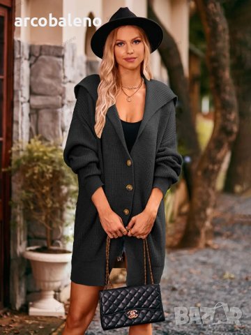 Модна дамска едноцветна жилетка с джобове и ревер, 3цвята - 023, снимка 9 - Жилетки - 42238992