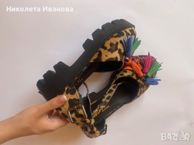 Уникални леопардови обувки, снимка 6 - Дамски ежедневни обувки - 41427228