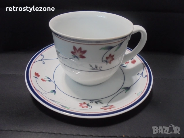 № 8496  Колекционерска порцеланова чашка с чинийка Royal Porcelain – серия SCARLET 