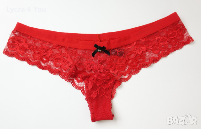 Secret Possessions L луксозни червени дантелени бразилиани, снимка 6 - Бельо - 44789764
