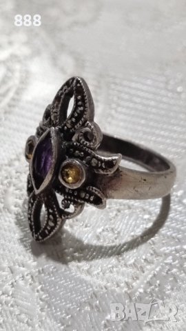 Vintage сребърен пръстен 925 , снимка 3 - Пръстени - 44200563