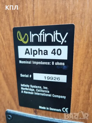 Тонколони Infinity Alpha-40, снимка 11 - Тонколони - 55944332