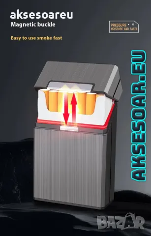 Идеална подаръчна нова метална кутия табакера с магнитен капак за 80 мм стандартни цигари модна стил, снимка 14 - Табакери - 50234074