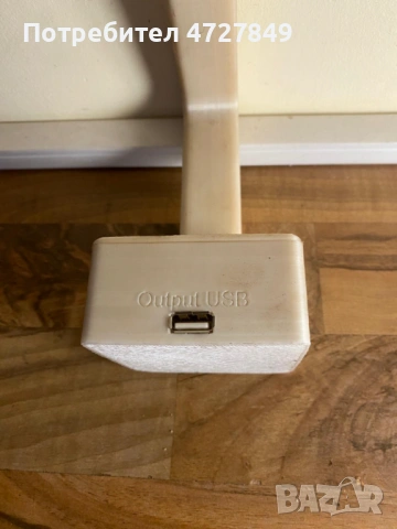 Уникат! 3D принтирана настолна лампа със сини LED светлини + USB порт, снимка 6 - Друга електроника - 53395753