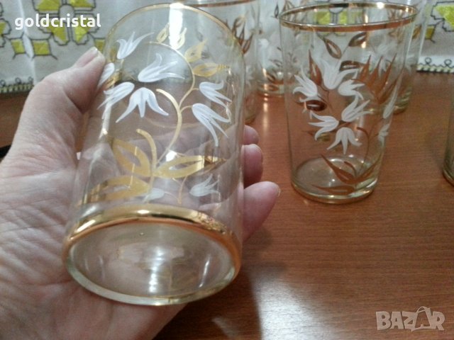 Ретро стъклени чаши , снимка 2 - Антикварни и старинни предмети - 41569353