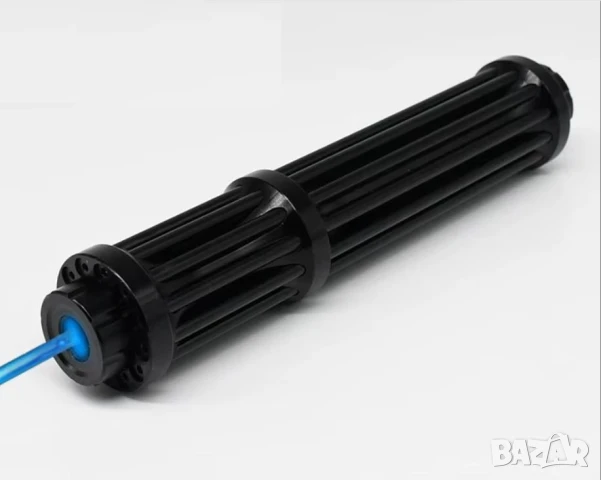 Син Акумулаторен Лазер 50000mW Пука Балон Запалва Клечка Кибрит Кашон Пали Цигара Прогаря Дрехи Кожа, снимка 4 - Оборудване и аксесоари за оръжия - 51354024