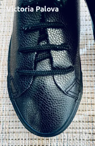 Дамски / Детски черни кожени кецове Cucu Fashion (Barefoot) - Размер 35, снимка 5 - Кецове - 56058144