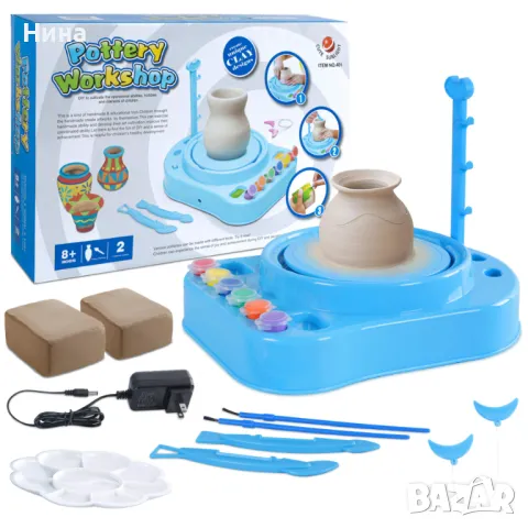 Грънчарско колело с адаптер , снимка 6 - Пластелини, моделини и пясъци - 50172348