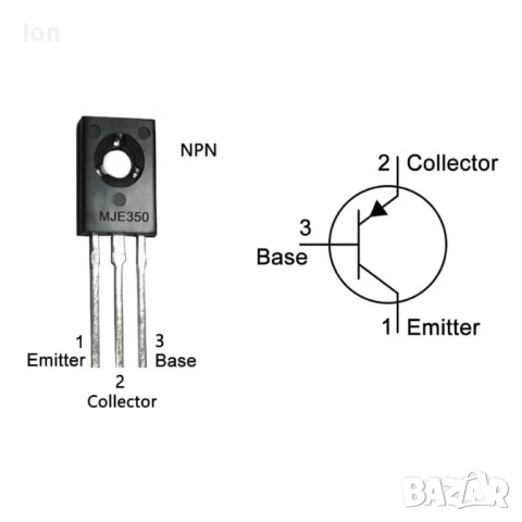 MJE350 pnp -300V, -500mA, 20.8W, биполярни транзистори , снимка 2 - Друга електроника - 51203178