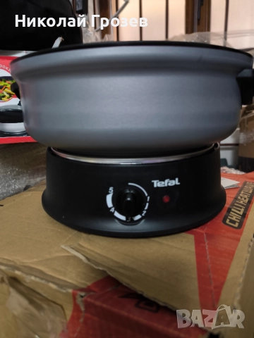 Tefal електрически уок и фондю - нов, черен, снимка 3 - Други - 52209942