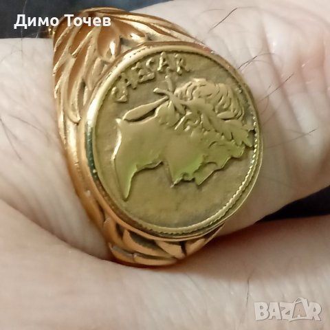 Пръстен с античен мотив-древен Рим -Август, снимка 2 - Пръстени - 40072485