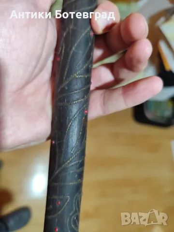 овчарска лула тип гега с набивки орнаменти 19 век , снимка 6 - Антикварни и старинни предмети - 49122658