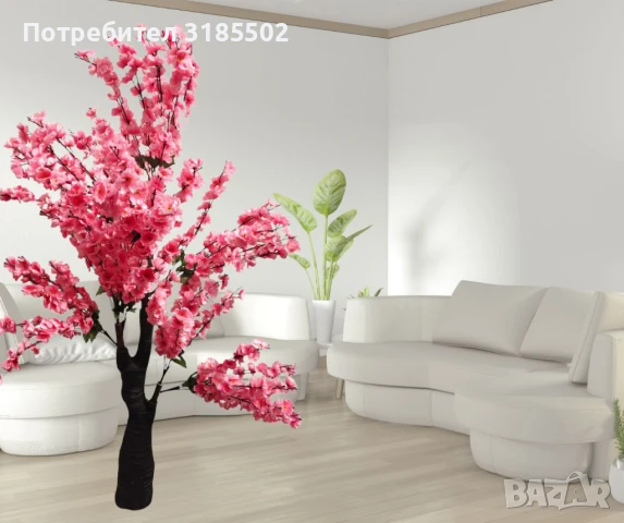 Изкуствено декоративно дърво, Цъфтяща сакура, 1.7 м, снимка 5 - Изкуствени цветя - 51227405
